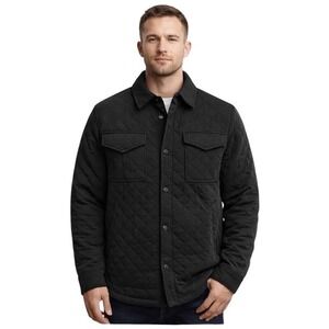 NWT Dakine Mens Quilted Barn Jacket Black Diamond Pattern Button up Shacket SZ L